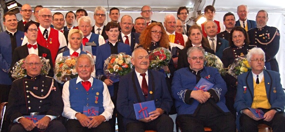 Ehrungen am 64. Liechtensteiner Verbandsmusikfest in Ruggell